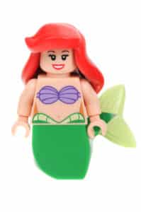 Adelaide, Australia - May 04, 2016:An isolated shot of a Princess Ariel Lego Minifigure from Disney Series 1 of the collectable lego minifigure toys. Lego is very popular with children and collectors worldwide.