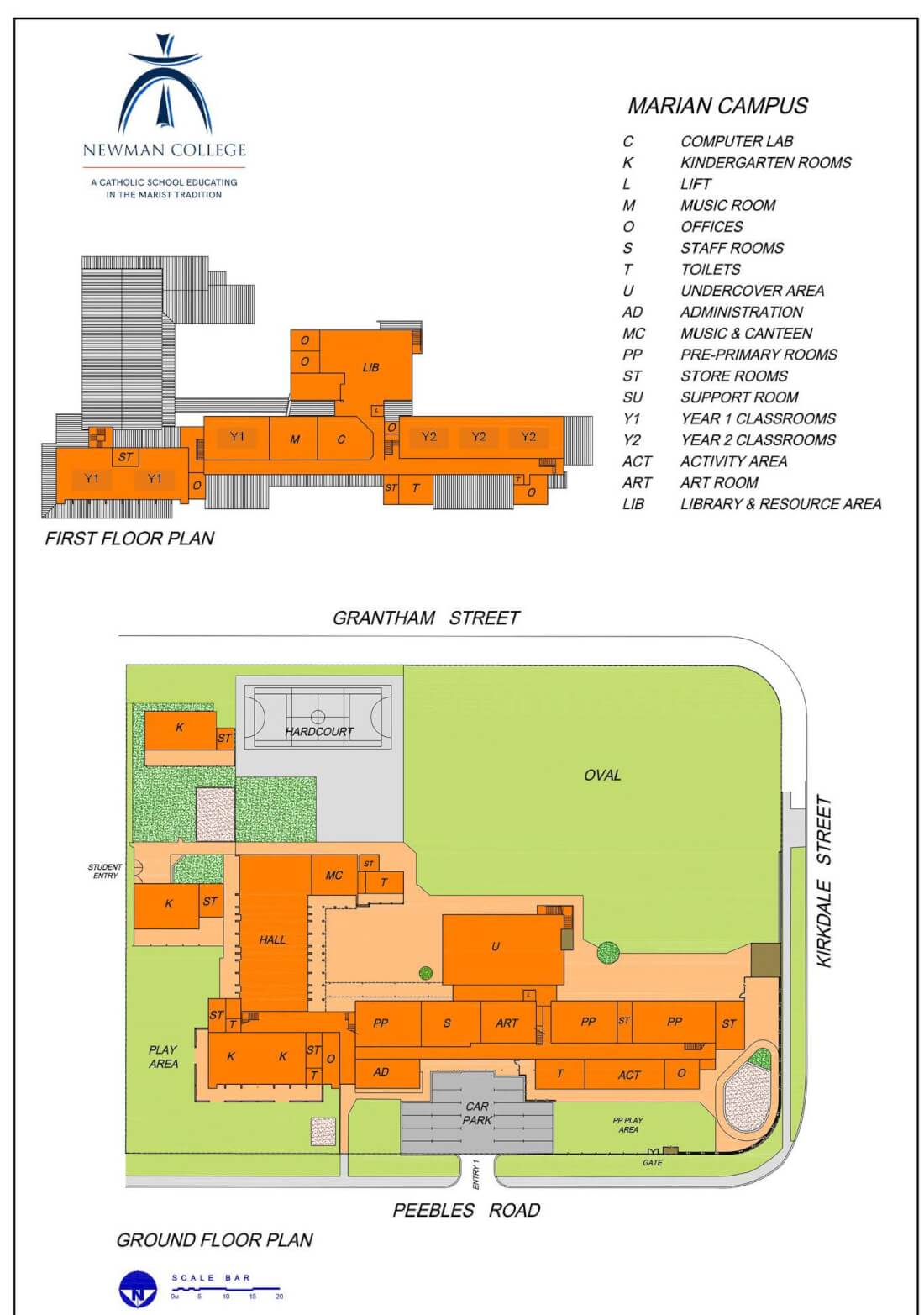 Newman College - 15112022 - Marian Campus Map