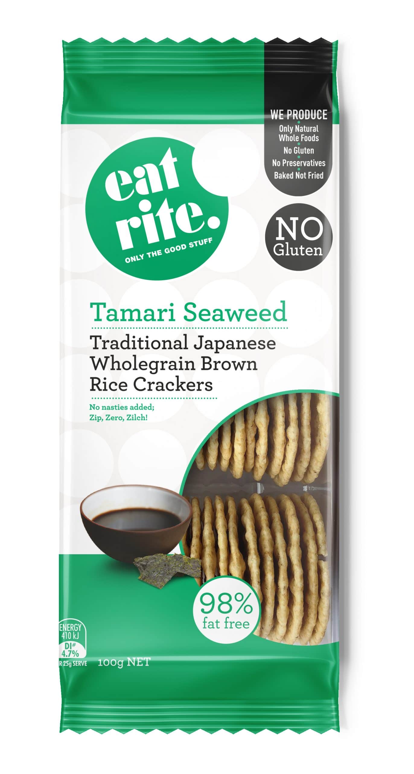 Natures-Cuppa-04082024-Wholegrain Brown Rice Tamari Seaweed Cracker