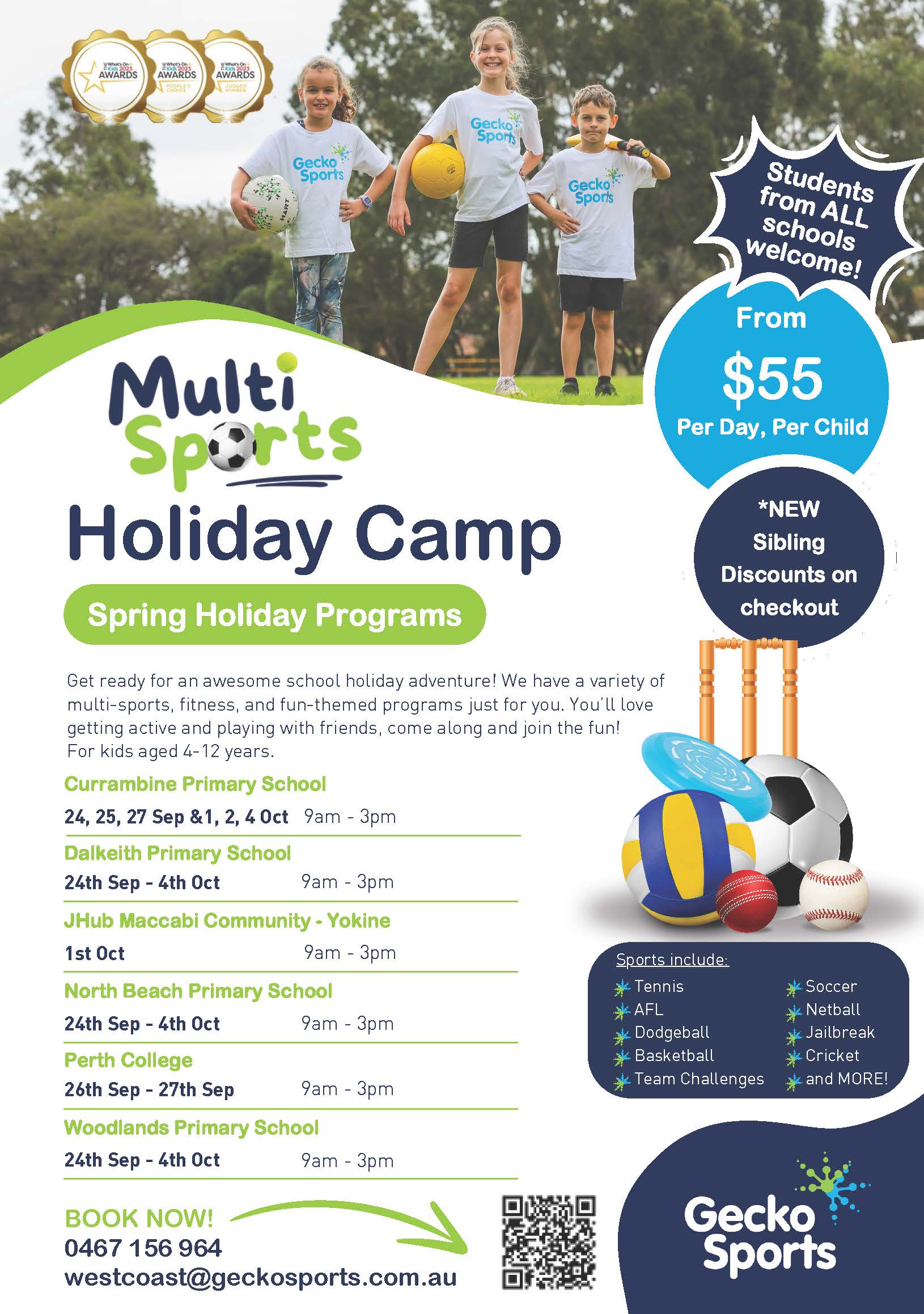 Gecko Sports - Spring Holiday Camp Flyer (All Venues) - 17092024