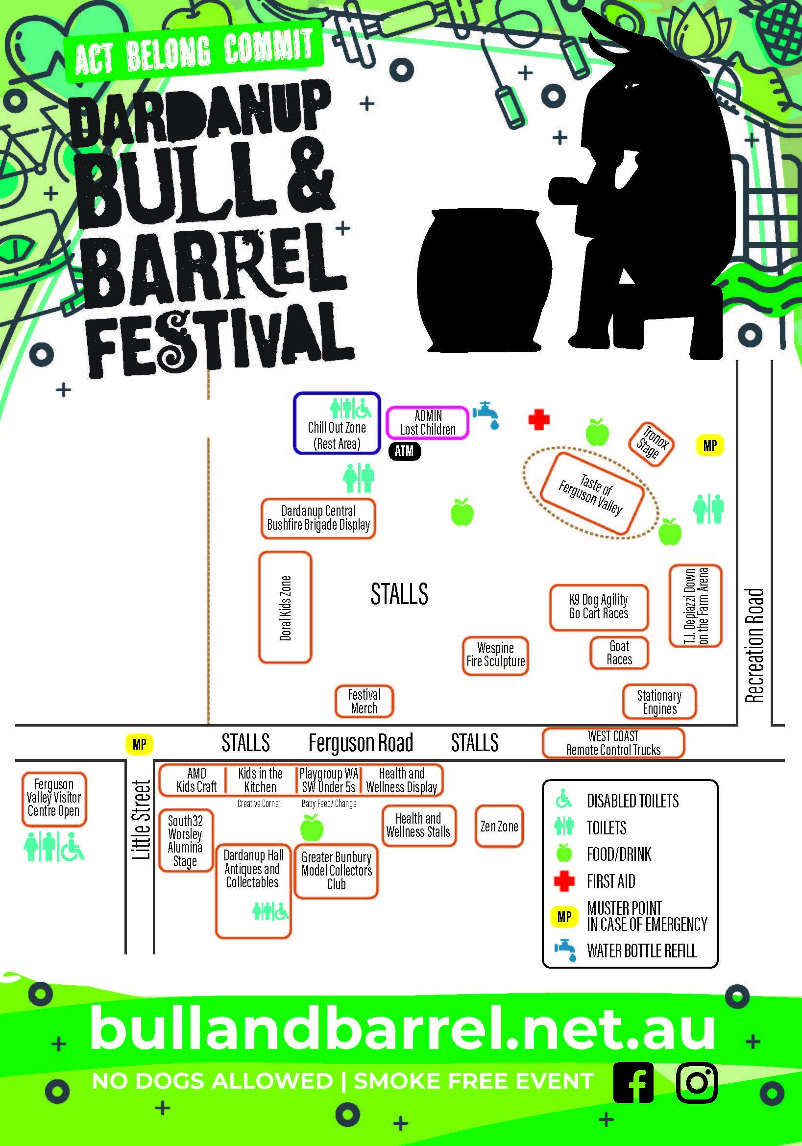 2023 Dardanup Bull & Barrel Festival - MAP