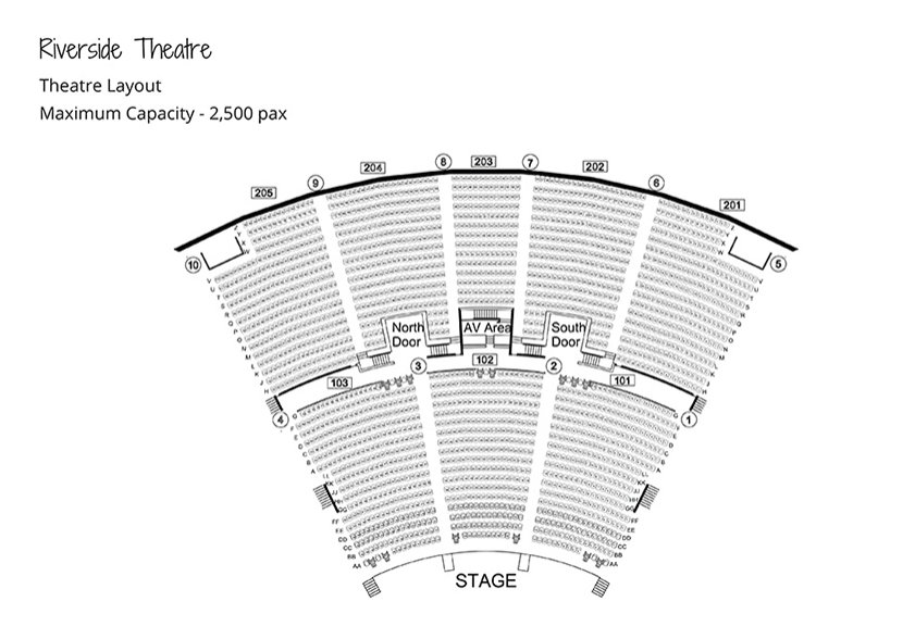 Riverside Theatre - Perth Convention and Exhibition Centre - Seating Map