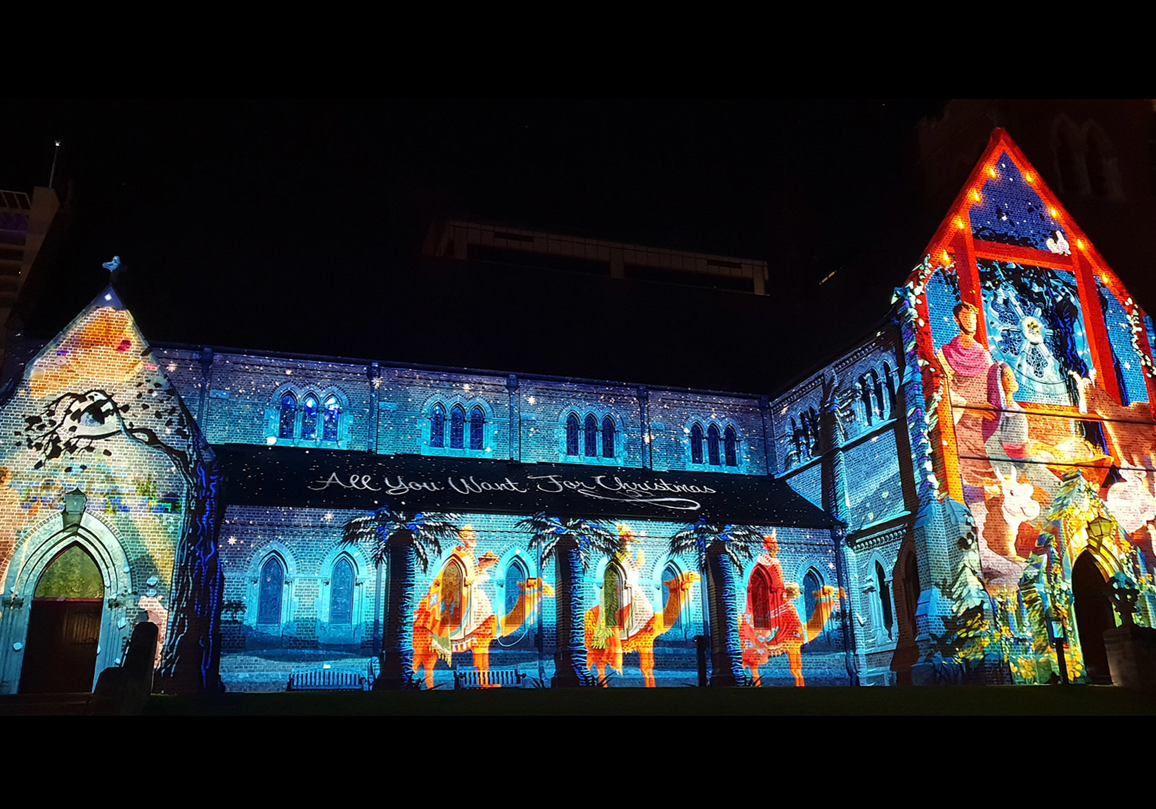 christmas projection